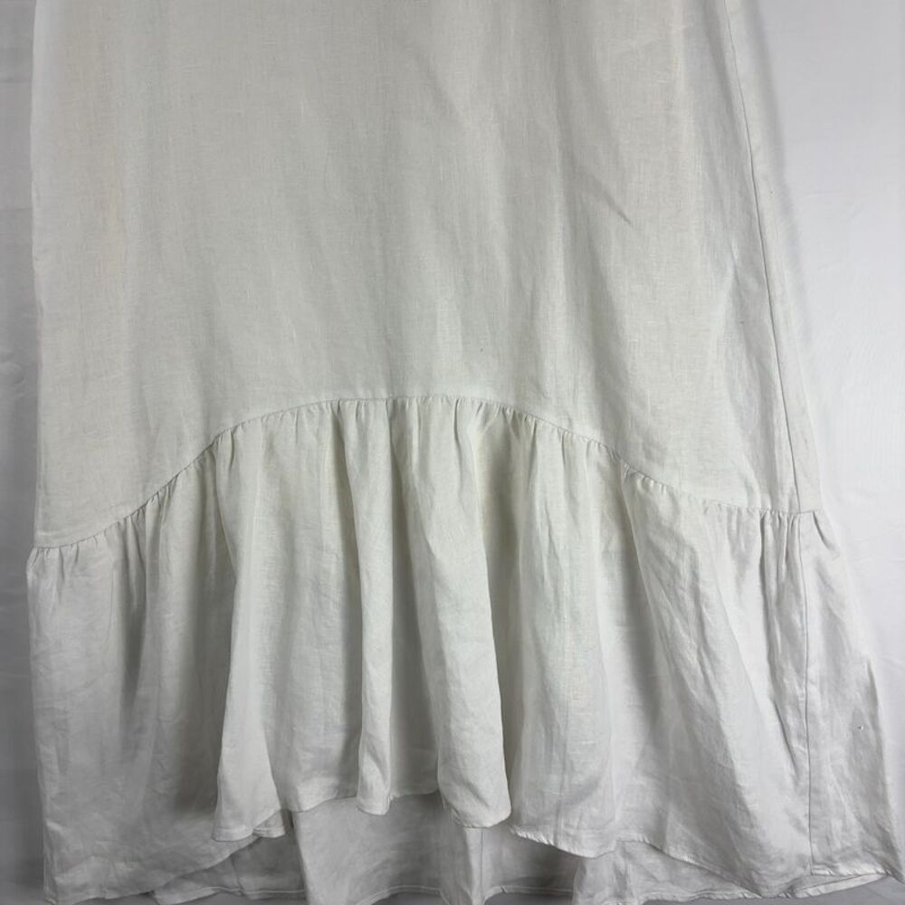 Reformation Baela Linen White Off-Shoulder Dress - Picture 5 of 6